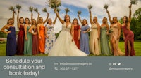 a group of bridesmaids posing for a photo
